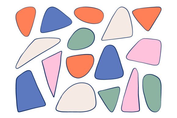 Abstract Organic Shape Blob Element Set: Graphics & Illustrations