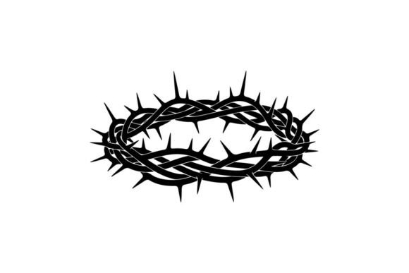 Black Thorny Crown of Thorns Graphics & Illustrations