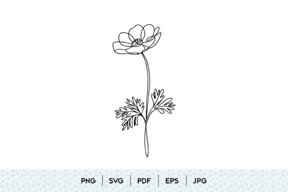 Buttercup Wildflower SVG Design: Graphics & Illustrations for Local Brands