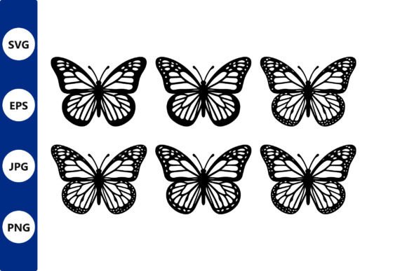 Butterfly Silhouettes Vector Set: Graphics & Illustrations for Handmade Crafters