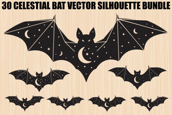 Celestial Bat Bundle: Graphics & Illustrations for Mystical Branding