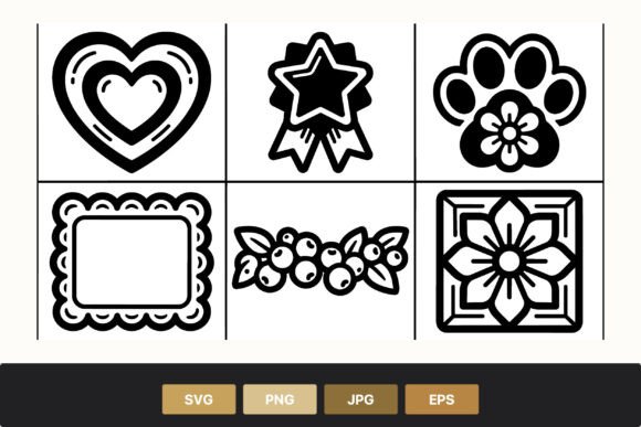 Heart Ribbon Paw Frame Berry Flower Graphics Review