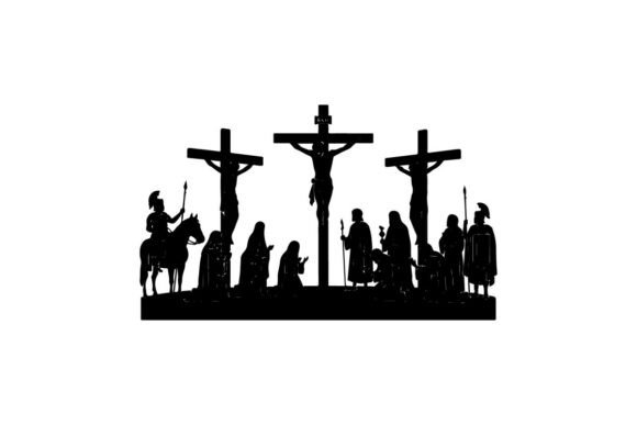 Three Crucifixions of Jesus Christ with Graphics & Illustrations