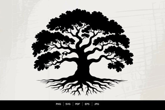 Tree of Life Silhouette SVG: Graphics & Illustrations for Handmade Brands