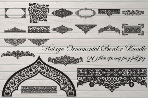 Vintage Ornamental Border Bundle: Graphics & Illustrations for Handmade Crafters